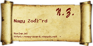 Nagy Zoárd névjegykártya